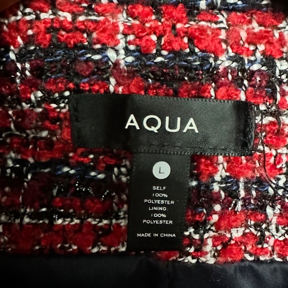 Tweed Plaid Red and Black Jacket - Picture 2 of 3